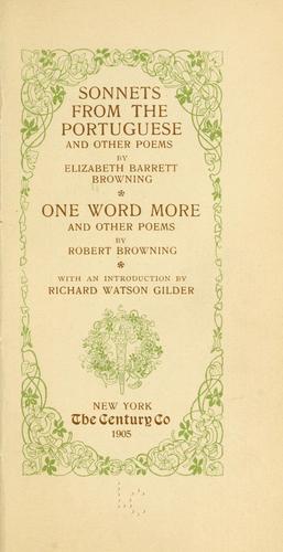 Elizabeth Barrett Browning: Sonnets from the Portuguese, and other poems (1905, The Century co.)