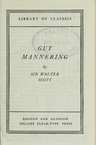Walter Scott: Guy Mannering (1900, Collins)