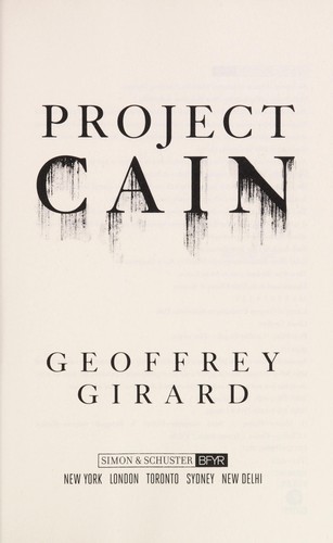 Geoffrey Girard: Cain's blood (2013)