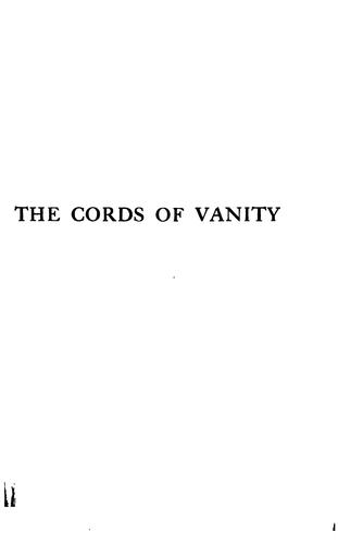 James Branch Cabell: The Cords of Vanity: A Comedy of Shirking (1920, McBride)