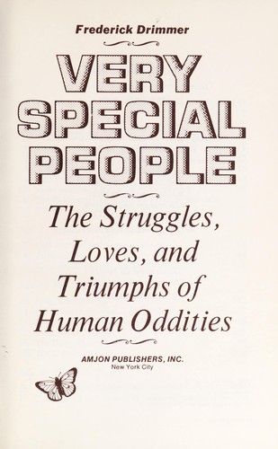 Frederick Drimmer: Very special people (1973, Brownhills Marketing)
