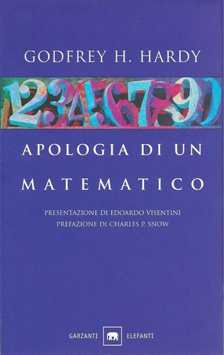 G. H. Hardy: Apologia di un matematico (Italian language, 1989, Garzanti)