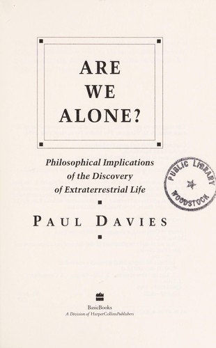 P. C. W. Davies: Are we alone? (1995, BasicBooks)
