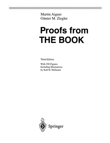 Martin Aigner: Proofs from THE BOOK (EBook, 2004, Springer Berlin Heidelberg)
