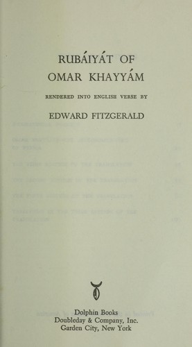 Omar Khayyam: Ruba iya t of Omar Khayya m (1957, Doubleday)