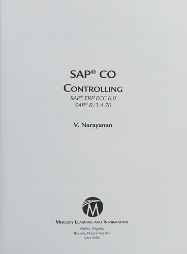 V. Narayanan: Sap Co (2012, Mercury Learning & Information)