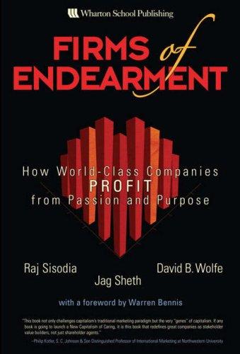 Jagdish N. Sheth, Rajendra S. Sisodia, David B. Wolfe: Firms of Endearment (Hardcover, 2007, Wharton School Publishing)