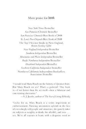 Mary Roach, Mary Roach: Bonk: The Curious Coupling of Science and Sex (2009, Norton & Company, Incorporated, W. W.)