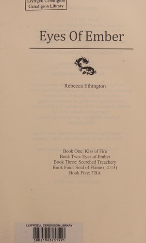 Rebecca Ethington: Eyes of ember (2013, Imdalind Press)