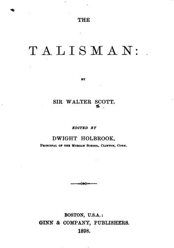 Walter Scott: The Talisman (1898, Ginn & Company)