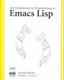 Robert J. Chassell: An Introduction to Programming in Emacs Lisp (Paperback, 2001, Free Software Foundation)