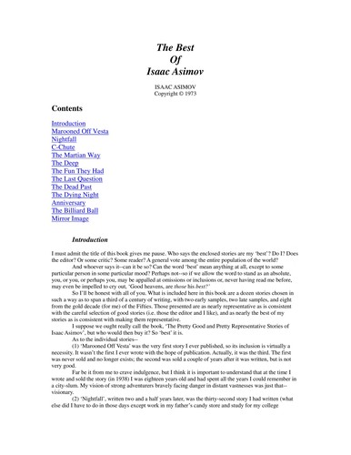 Айзек Азимов: Best of Isaac Asimov (1985, Fawcett)