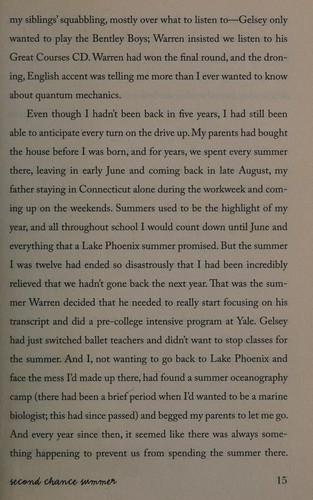 Morgan Matson: Second chance summer (2012, Simon & Schuster UK Ltd)