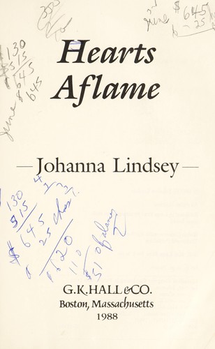 Johanna Lindsey: Hearts Aflame (1988, G.K. Hall)