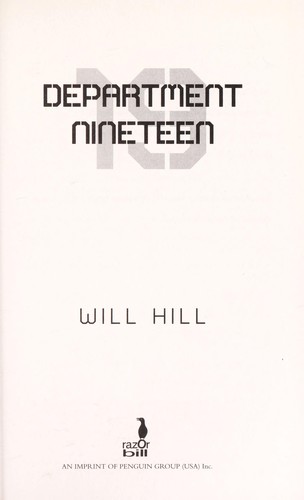 Will Hill: Department 19 (2011, Razorbill)