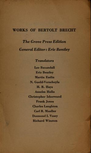Bertolt Brecht: The Caucasian chalk circle. (1966, Grove Press)