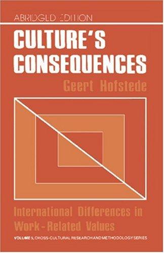 Geert H. Hofstede: Culture's consequences (1984, Sage Publications)