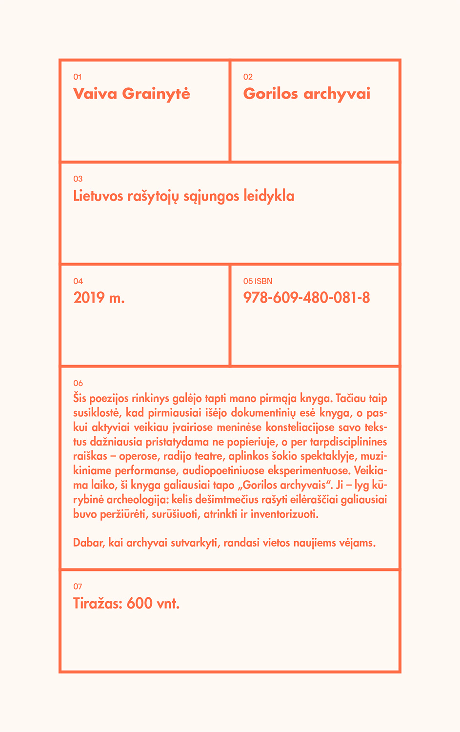 Vaiva Grainytė: Gorilos archyvai (Paperback, Lithuanian language, Lietuvos rašytojų sąjungos leidykla)