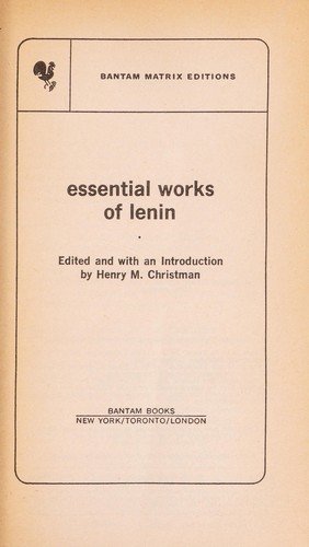 Lenin: Essential works of Lenin. (1966, Bantam Books)