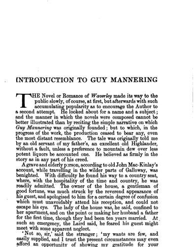 Walter Scott: Guy Mannering (1912, Current LiteraturePublishing Co.)