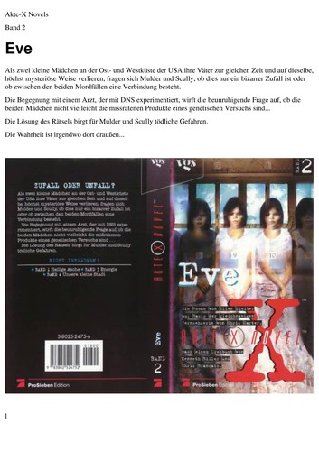 Akte X novels - die unheimlichen Fälle des FBI (German language, 1997, vgs)