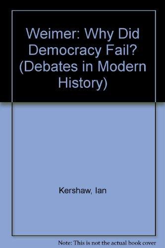 Ian Kershaw: Weimar (1990)