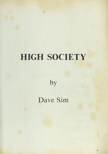 Dave Sim: High society (1997, Aardvark-Vanaheim)