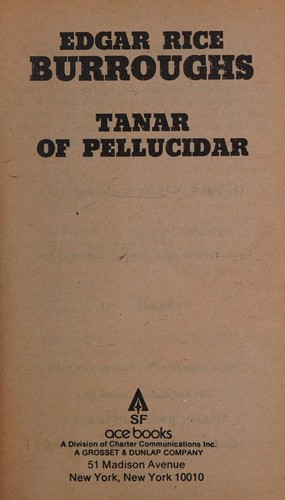 Edgar Rice Burroughs: Tanar Of Pellucidar (Ace)