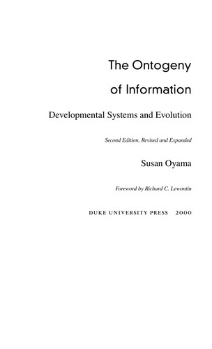 Susan Oyama: The Ontogeny of Information (Hardcover, Duke University Press)