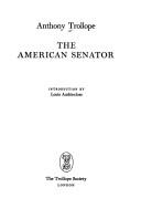 Skilton, Anthony Trollope: American Senator (Hardcover, 1994, Ashgate Publishing)