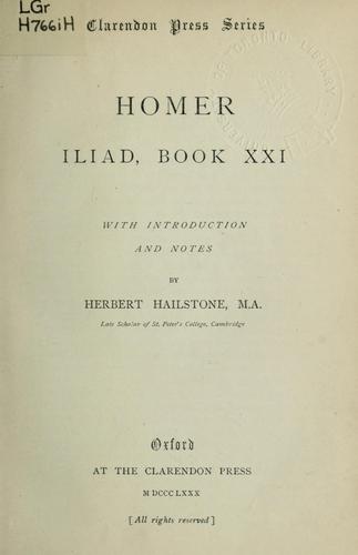 Homer: Iliad, book XXI (Ancient Greek language, 1880, Clarendon Press)