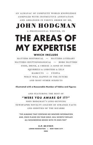 John Hodgman: The areas of my expertise (EBook, 2006, Riverhead, Turnaround [distributor])