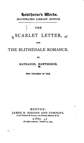 Nathaniel Hawthorne: The Scarlet Letter (1875, J.R. Osgood)