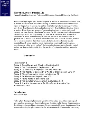 Nancy Cartwright: How the laws of physics lie (1986, Clarendon Press)