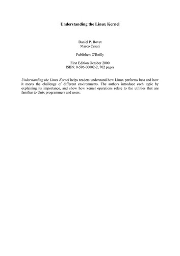 D. Bovet: Understanding the Linux kernel (2001, O'Reilly)