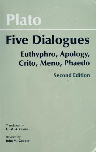 Platone: Five dialogues (2002, Hackett Pub. Co.)