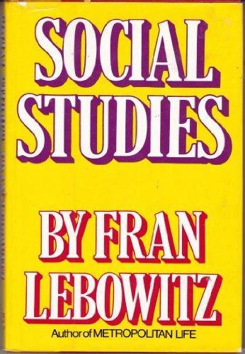 Fran Lebowitz: Social Studies