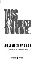Yulian Semyonov: Tass Is Authorized to Announce... (1988, Avon Books (Mm), Avon Books)