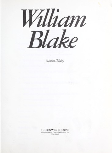 RH Value Publishing: William Blake (Hardcover, Random House Value Publishing)