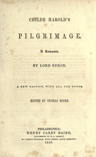 Lord Byron: Childe Harold's pilgrimage (1856, H. C. Baird)