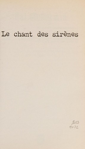 Val McDermid, Annie Hamel, Agnès Colomb: Le chant des sirènes (French language, 2007, J'ai lu)