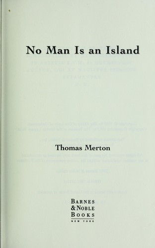 Thomas Merton: No man is an island (2003, Barnes & Noble Books)