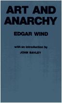Edgar Wind: Art and Anarchy (1985, Northwestern University Press)