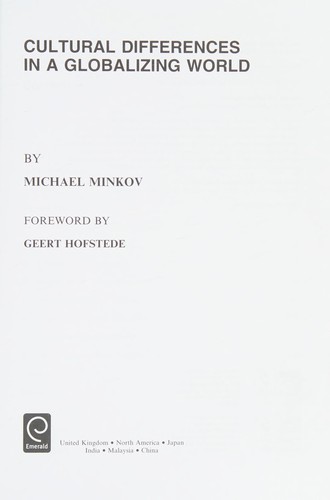 Michael Minkov: Cultural differences in a globalizing world (2011, Emerald)