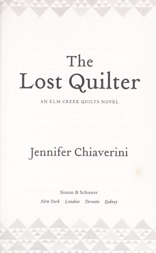 Jennifer Chiaverini: The lost quilter (2008, Simon & Schuster)