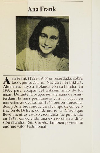 Anne Frank: Cuentos (Spanish language, 1989, Plaza & Janés)