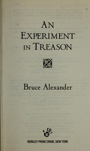 Bruce Alexander Cook: An experiment in treason (2003, Berkley Prime Crime)