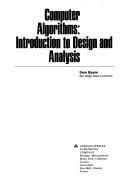 Sara Baase: Computer algorithms (1978, Addison-Wesley Pub. Co.)