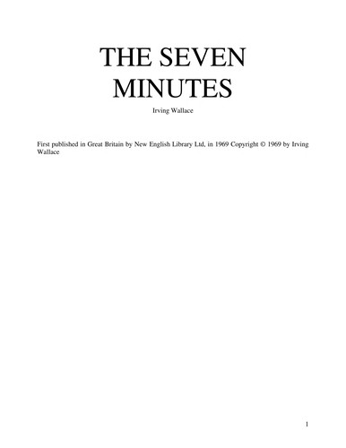 Irving Wallace: The seven minutes (1986, New English Library)