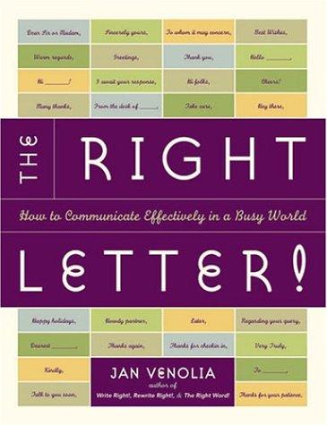 Jan Venolia: The right letter! (2004, Ten Speed Press)